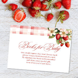 Strawberry Berry Sweet Baby Shower Books for Baby エンクロージャーカード