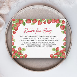 Strawberry Berry Sweet Baby Shower Books for Baby エンクロージャーカード