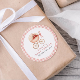 Strawberry Berry Sweet Baby Shower Favor ラウンドシール