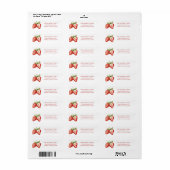 Strawberry Berry Sweet Baby Shower Return Address ラベル (フルシート)