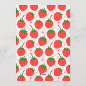 Strawberry Berry Sweet First Birthday Invitation 招待状 (裏面)