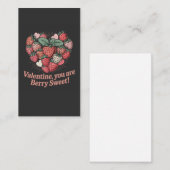 Strawberry Berry Sweet Kids Valentines Day エンクロージャーカード (正面/裏面)