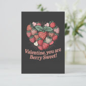 Strawberry Berry Sweet Kids Valentines Day サンキューカード (スタンド正面)