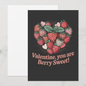 Strawberry Berry Sweet Kids Valentines Day シーズンカード (正面/裏面)