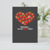 Strawberry Berry Sweet Kids Valentines Day 出欠カード (スタンド正面)