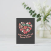 Strawberry Berry Sweet Kids Valentines Day 名刺 (スタンド正面)