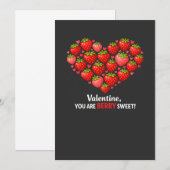 Strawberry Berry Sweet Kids Valentines Day 招待状 (正面/裏面)