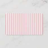 Strawberry Berry Sweet Pink Stripe Bow Baby shower エンクロージャーカード (裏面)