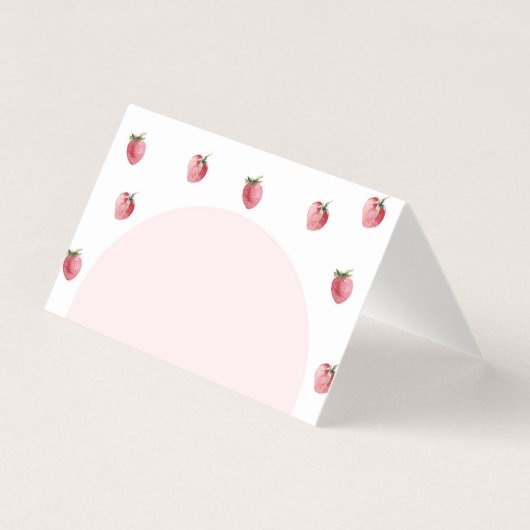 Strawberry berry sweet place cards (正面)