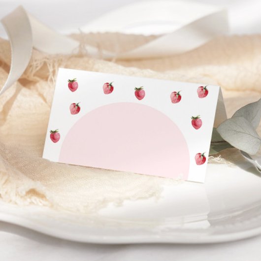 Strawberry berry sweet place cards