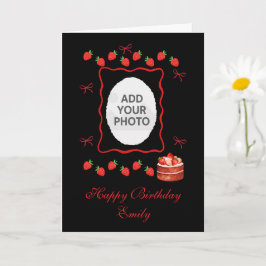 Strawberry Birthday Card カード