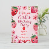 Strawberry Birthday Invitation  招待状 (スタンド正面)