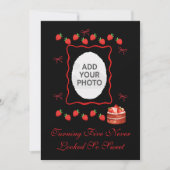 Strawberry Birthday Invitation 招待状 (正面)