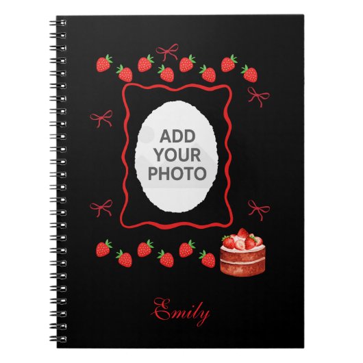 Strawberry Birthday Notebook Gift ノートブック (正面)
