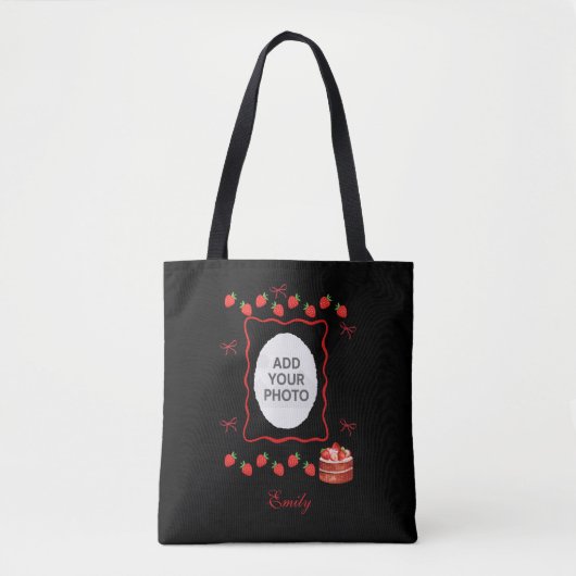Strawberry Birthday Tote Bag Gift トートバッグ (正面)