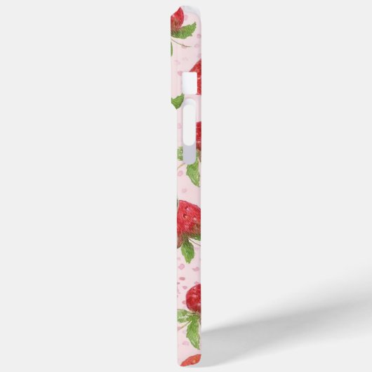 Strawberry black Cute Cat Phone Case Kawaii  Case-Mate iPhoneケース (裏面 / 左)