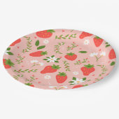 Strawberry Blossom Party Plates ペーパープレート (アングル)