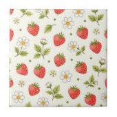 Strawberry Blossom Summer Pattern タイル (正面)