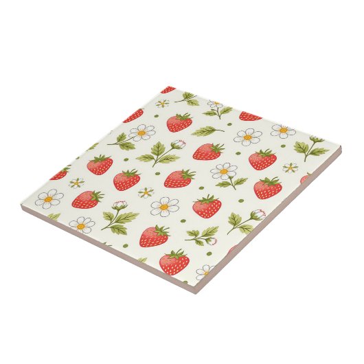Strawberry Blossom Summer Pattern タイル (側面)