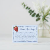 Strawberry Blue Baby Shower Books For Baby Library エンクロージャーカード (スタンド正面)