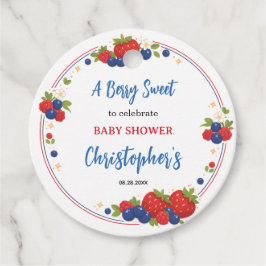 Strawberry Blueberry Berry Sweet Baby Shower フェイバータグ