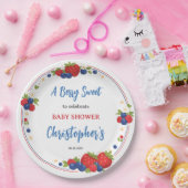 Strawberry Blueberry Berry Sweet Baby Shower ペーパープレート (パーティー)