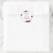 Strawberry Blueberry Berry Sweet Baby Shower ラウンドシール (バッグ)