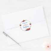 Strawberry Blueberry Berry Sweet Baby Shower ラウンドシール (封筒)