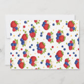 Strawberry Blueberry Berry Sweet Baby Shower 招待状 (裏面)