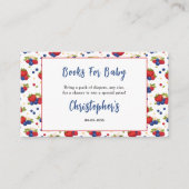 Strawberry Blueberry Berry Sweet Boy Baby Shower エンクロージャーカード (正面)