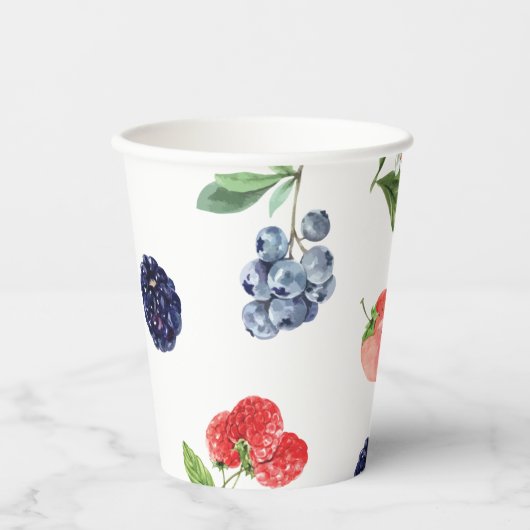 Strawberry Blueberry Shower Paper Cups 紙コップ (正面)