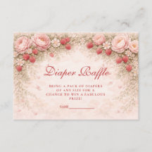 Strawberry Blush Floral Diapper Raffle