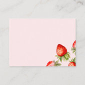 Strawberry Bow Baby Shower Diaper Raffle エンクロージャーカード (裏面)