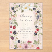 Strawberry Bow Bridal Shower Invitation アクリル招待状 (正面)
