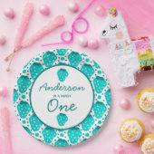 Strawberry Boy 1st Birthday Party Paper Plates ペーパープレート (パーティー)