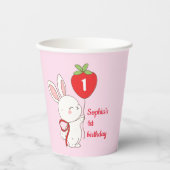 Strawberry Bunny Birthday 紙コップ (正面)