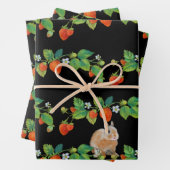 Strawberry Bunny Wrapping Paper ラッピングペーパーシート (インサイチュ)