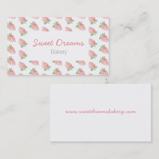 Strawberry business card 名刺 (正面/裏面)