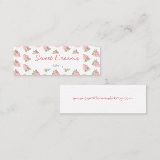 Strawberry business card mini スキニー名刺 (正面/裏面)