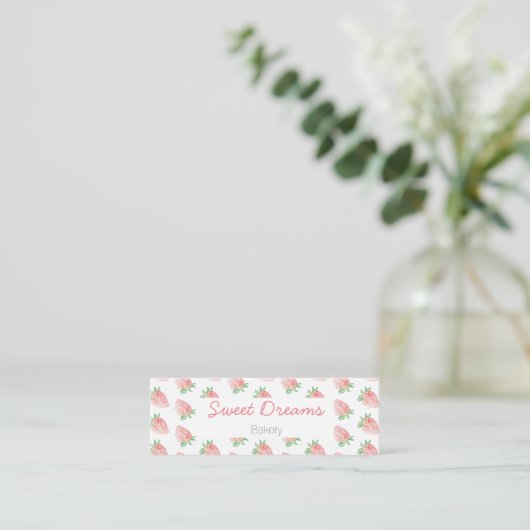 Strawberry business card mini スキニー名刺 (スタンド正面)