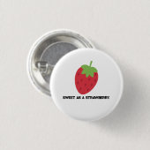 Strawberry Button | Cute Fruit-Themed Pin 缶バッジ (正面&裏面)