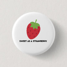 Strawberry Button | Cute Fruit-Themed Pin