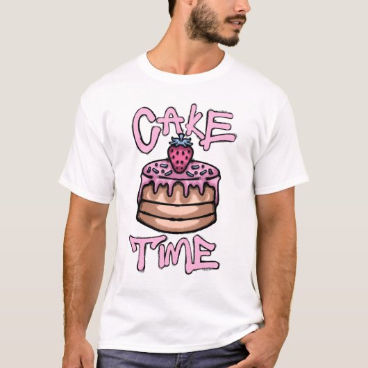 Strawberry cake streetwear tシャツ (正面)