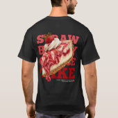 Strawberry Cheesecake Aesthetic Food (dark) Tシャツ (裏面)