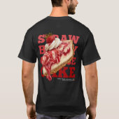 Strawberry Cheesecake Aesthetic Food (dark) Tシャツ (裏面)