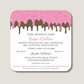 Strawberry & Chocolate Frosting Drip Cottage Law スクエアシール