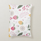 Strawberry Citrus Botanical Accent Pillow アクセントクッション (裏面(縦))