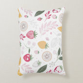 Strawberry Citrus Botanical Accent Pillow アクセントクッション (正面(垂直))
