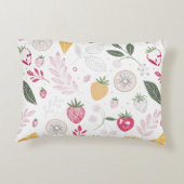 Strawberry Citrus Botanical Accent Pillow アクセントクッション (裏面)