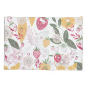 Strawberry Citrus Fruit Pillowcase 枕カバー (裏面)